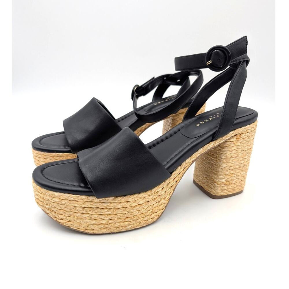 Marc Fisher LTD Palyca Platform Heel Sandals Women's Black Size US11M EU42